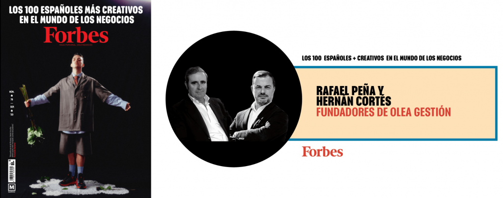 Los gestores de Olea, entre los 100 españoles más creativos en el mundo de los negocios según Forbes
